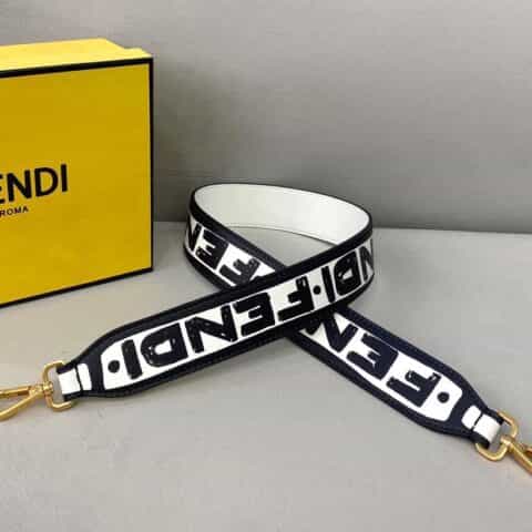 FENDI芬迪黑白涂鸦设计California sky系列肩带909