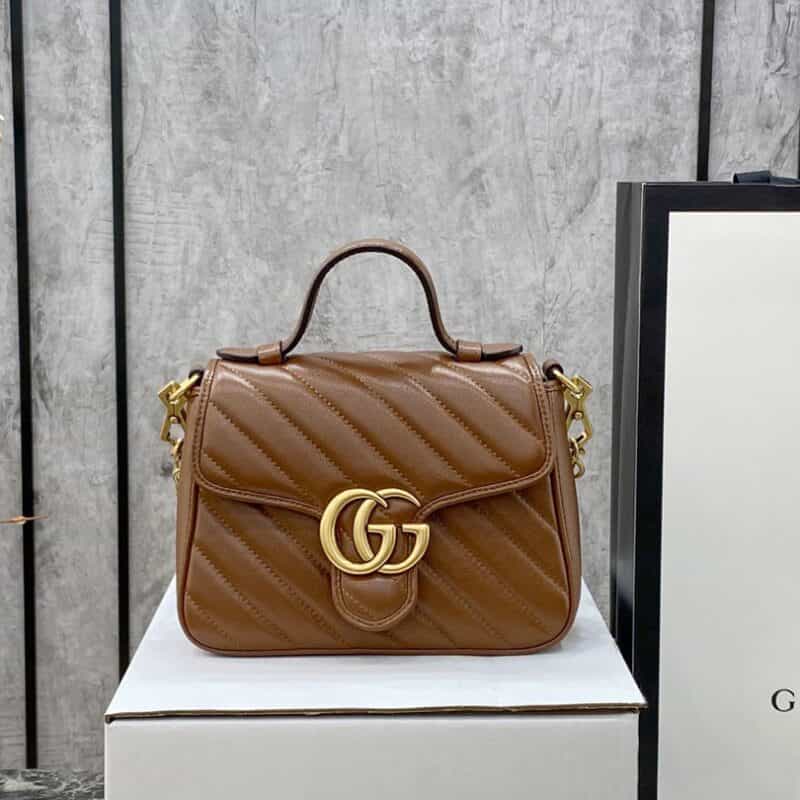 Gucci GG Marmont mini top handle bag 583571 0OLFT 2535