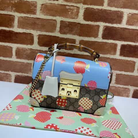 GUCCI古驰Padlock系列心苹果图案小号手袋603221