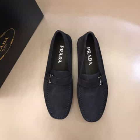 PRADA/普拉达    进口头层牛皮P家经典奢牌驾车豆豆鞋