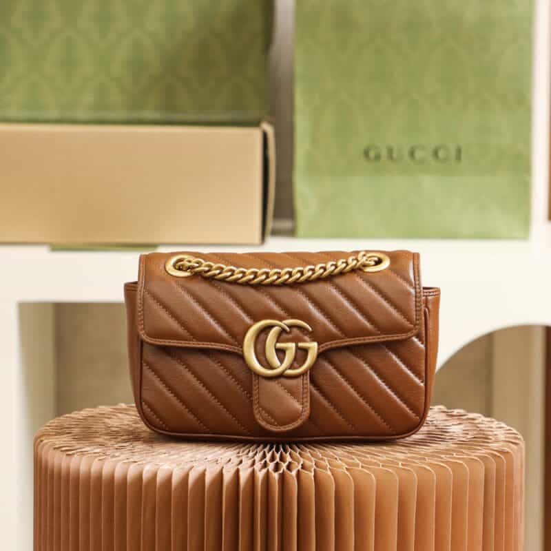 Gucci GG Marmont mini matelassé shoulder bag 446744 0OLFT 2535