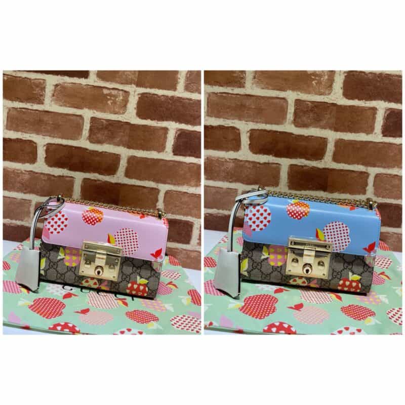 GUCCI古驰Padlock系列心苹果图案小号肩背包409487