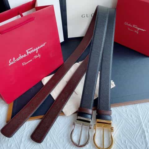 Ferragamo菲拉格慕   商务精英/生意场达人男士3.5cm腰带