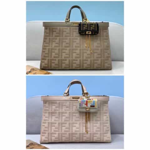 FENDI芬迪进口头层小牛皮手提包8265A