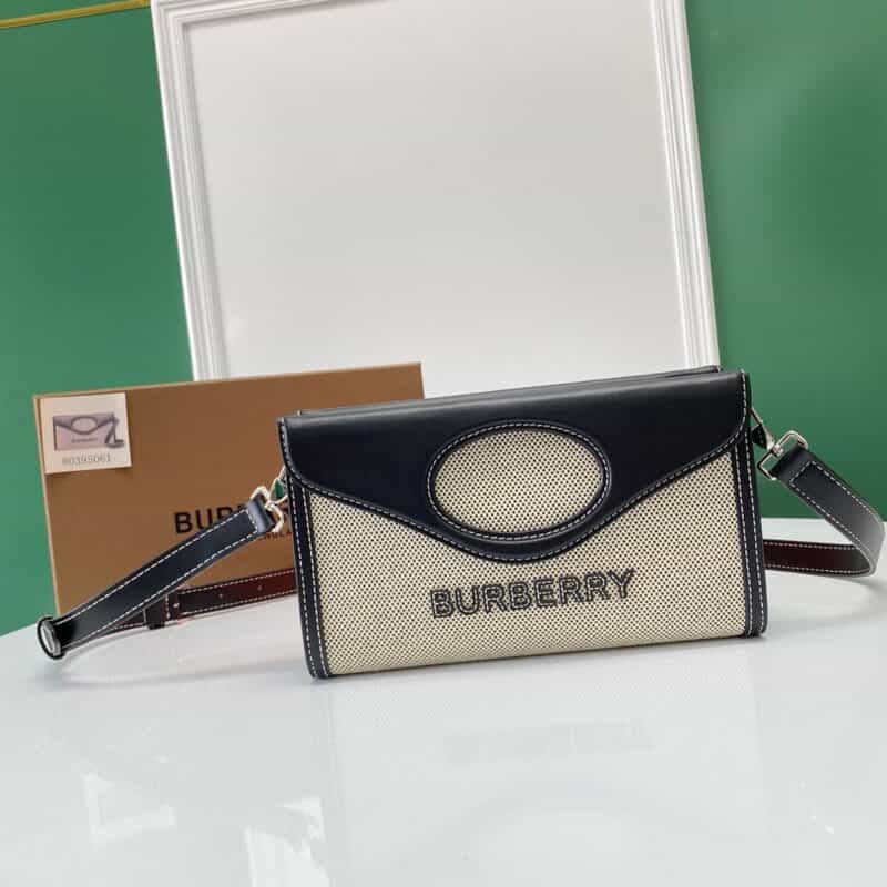 Burberry巴宝莉帆布拉链托特包