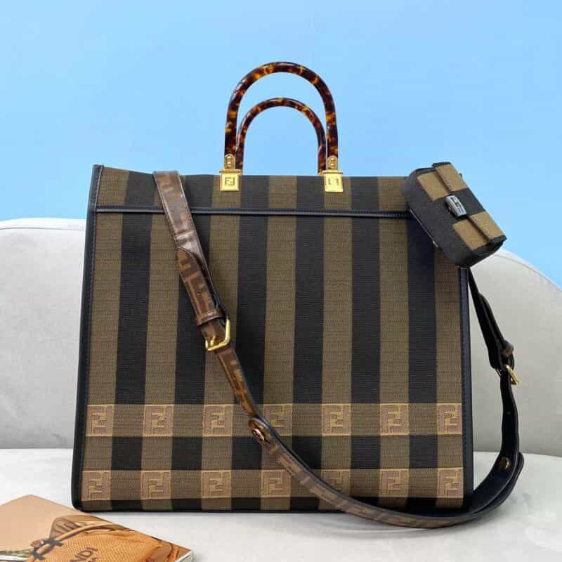 FENDI芬迪绣花F字样logo新款购物袋8266