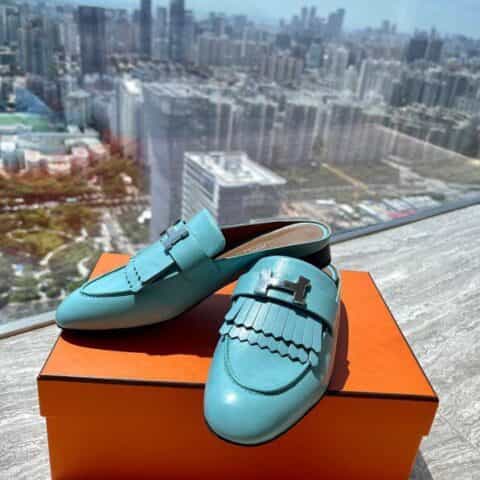HERME’c爱马仕    私人高端定制Nappa皮革穆勒鞋