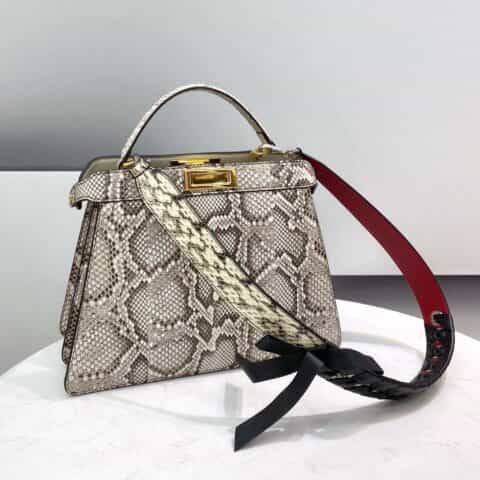 FENDI芬迪蟒蛇皮peekaboo手袋80023S 80023L