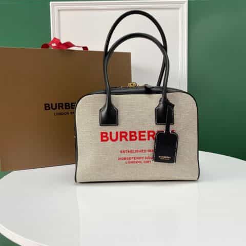 Burberry巴宝莉新款女士帆布手提包