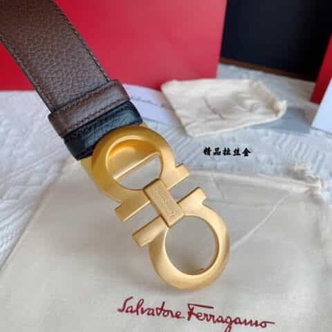 Ferragam菲拉格慕   精致倒8字挂扣款发发发腰带3.5cm