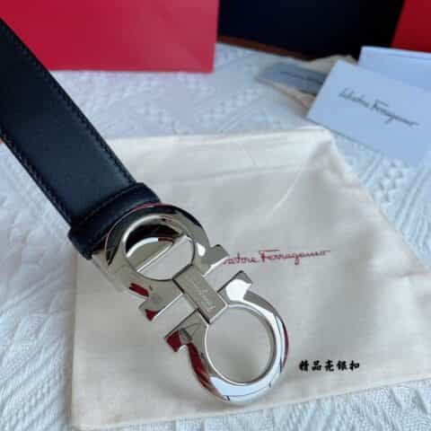 Ferragam菲拉格慕   精致倒8字挂扣款发发发腰带3.5cm
