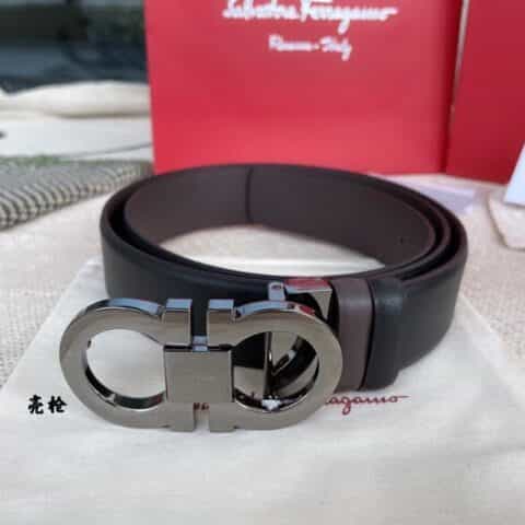 Ferragam菲拉格慕  意大利进口牛皮3.5cm腰带