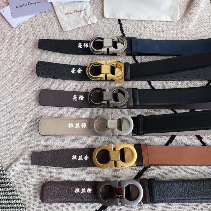 Ferragam菲拉格慕  意大利进口牛皮3.5cm腰带