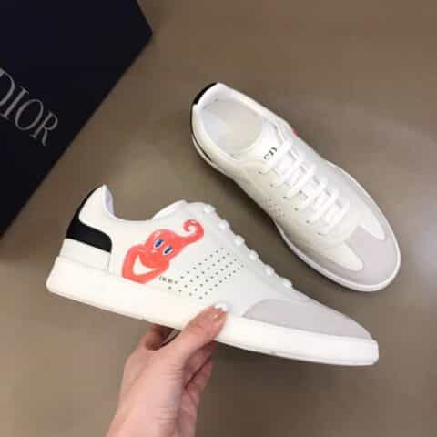 DIOR迪奥    黑色光滑牛皮革搭配绒面革B01 运动鞋