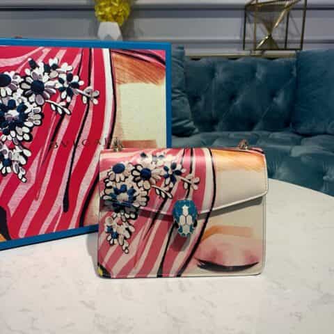 BVLGARI宝格丽绿松石小牛皮肩背包61879