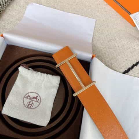 HERMES爱马仕    搭配细H镶嵌钻金属扣38mm腰带