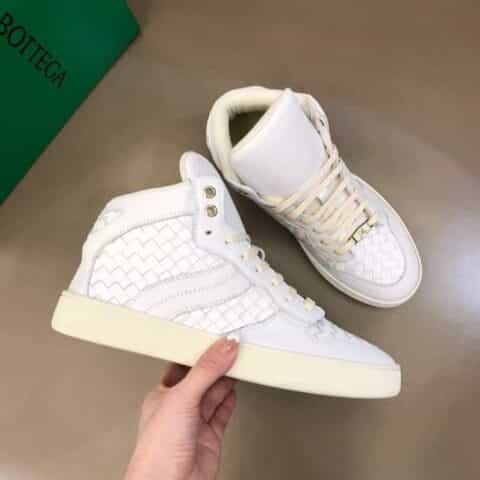BottegaVenetaBV葆蝶家    B 家原单精品，男士秋冬高帮编织休闲鞋