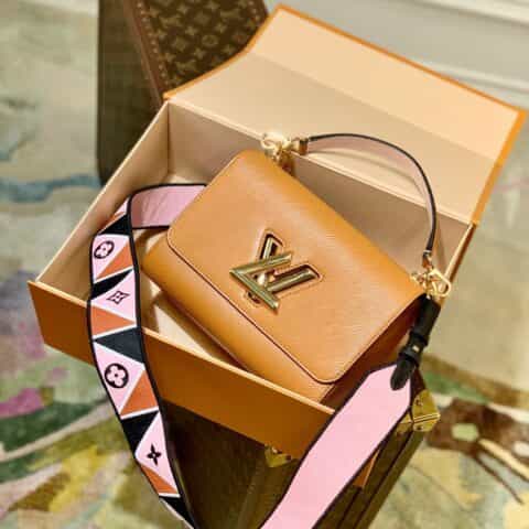 Louis Vuitton LV Twist 中号手袋 M59026焦糖色