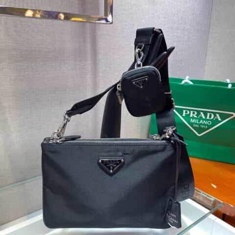 Prada 2020最新款三合一斜挎包 1BH012
