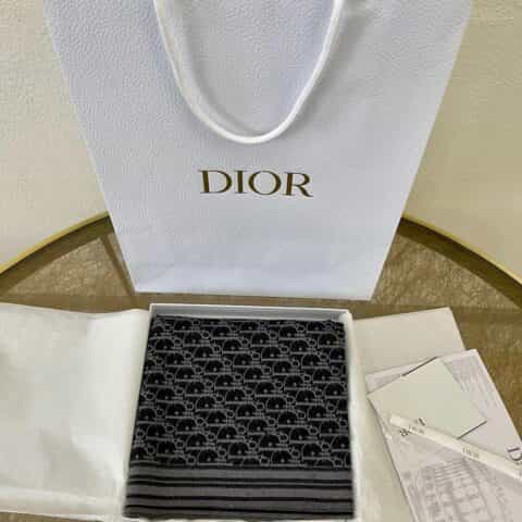Dior迪奥Oblique 印花男士羊绒围巾93E0008A0320_C585