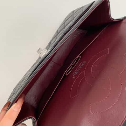 Chanel 纯原厂2.55 reissue系列单肩斜挎包 A37587黑色银扣