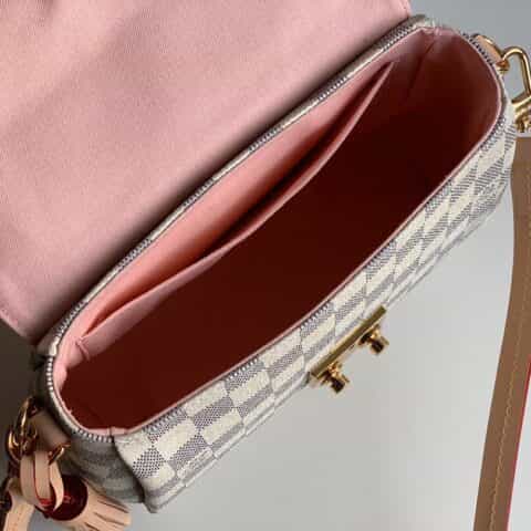 Louis Vuitton LV Croisette 棋盘格手提包 N41581白色