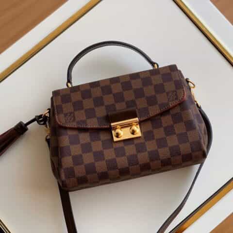 Louis Vuitton LV Croisette 棋盘格手提包 N53000棕色