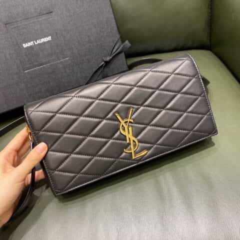 Saint laurent Ysl Kate supple 99 小羊皮菱格纹翻盖斜挎包 676628