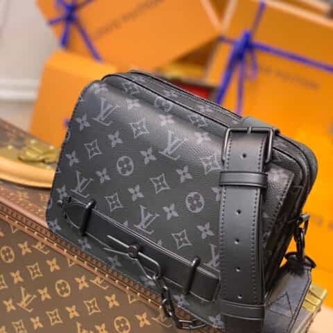 Louis Vuitton LV Steamer Messenger bag M45585黑花