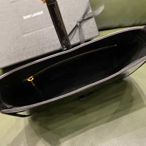 Saint laurent Ysl LE 5 À 7 漆皮腋下包 657228黑色