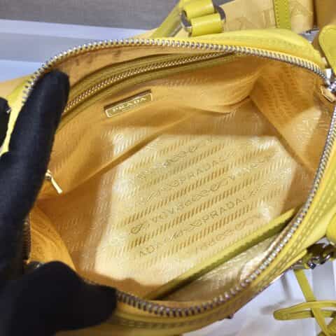 Prada hyper leaves 波士顿三合一枕头包 1BA846黄