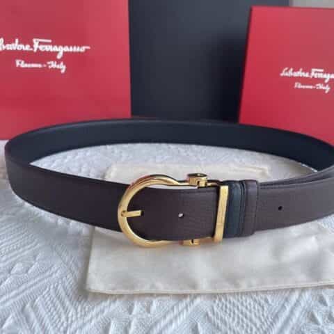Salvatore  Ferragamo菲拉格慕进口双面头层牛皮腰带3.5cm