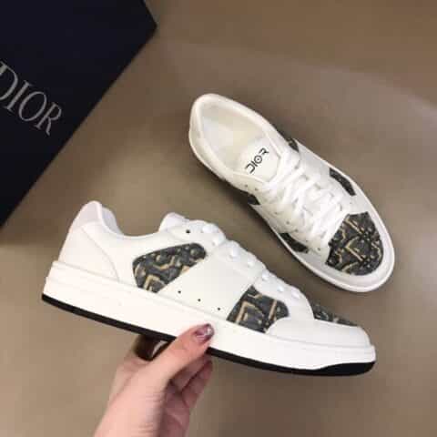 DIOR迪奥   立体电绣帆布拼接头层牛皮精心制作低帮B02休闲运动鞋