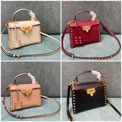 VALENTINO华伦天奴粒面小牛皮手提包0488