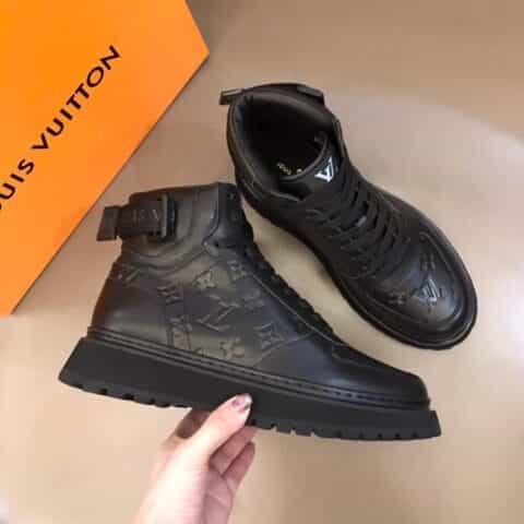 LV/路易威登     L 奢品男士Abbesses高帮运动鞋