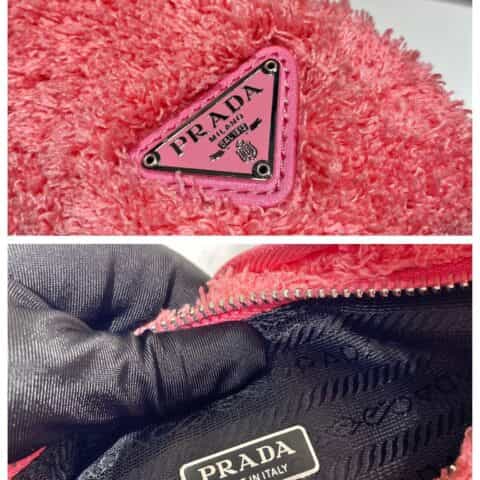 Prada 毛绒绒Hobo腋下包 1NE515粉色