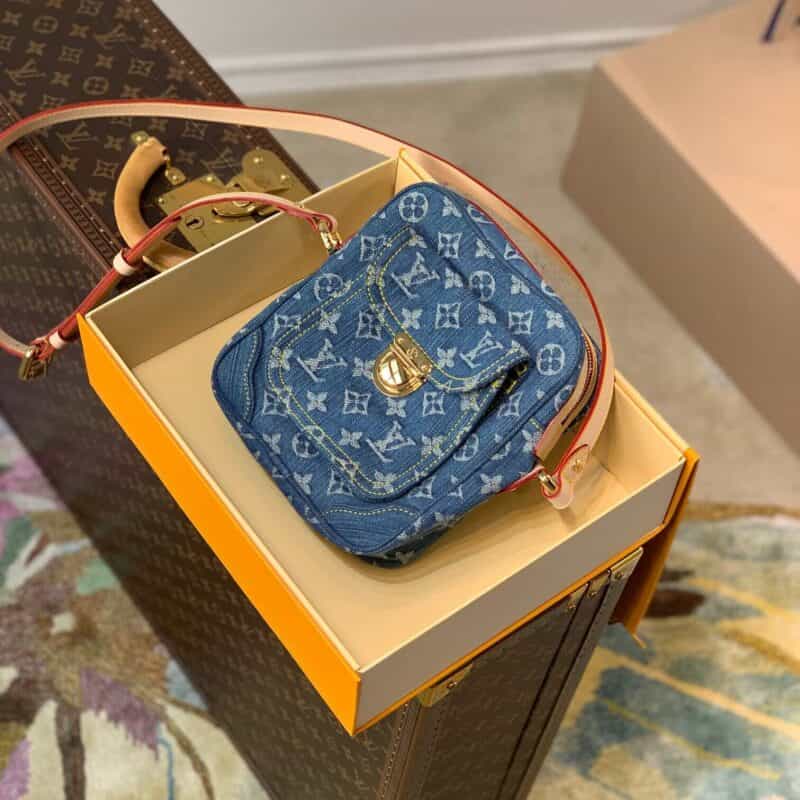 Louis Vuitton LV 中古牛仔斜挎包 M95348