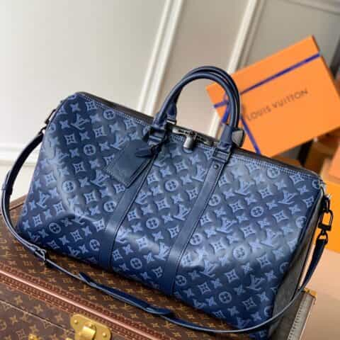 Louis Vuitton LV Keepall Bandoulière 50 旅行袋 M45731蓝色