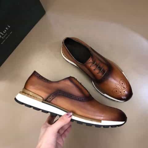 Berluti/布鲁提  进口牛皮材质纯手工重复擦色男士商务皮鞋