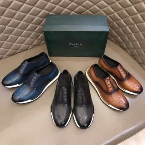 Berluti/布鲁提  进口牛皮材质纯手工重复擦色男士商务皮鞋