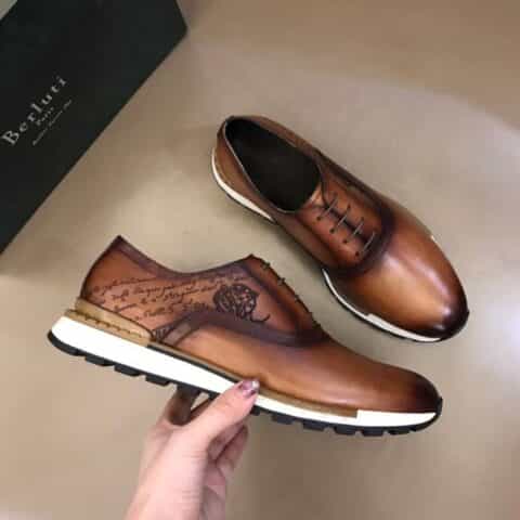 Berluti/布鲁提  进口牛皮材质纯手工重复擦色男士商务皮鞋