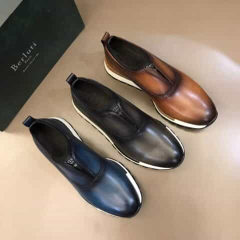 Berluti/布鲁提  进口牛皮材质纯手工重复擦色男士商务皮鞋