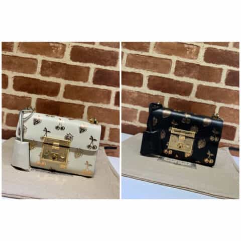 GUCCI古驰Padlock系列浆果印花小号肩背包409487