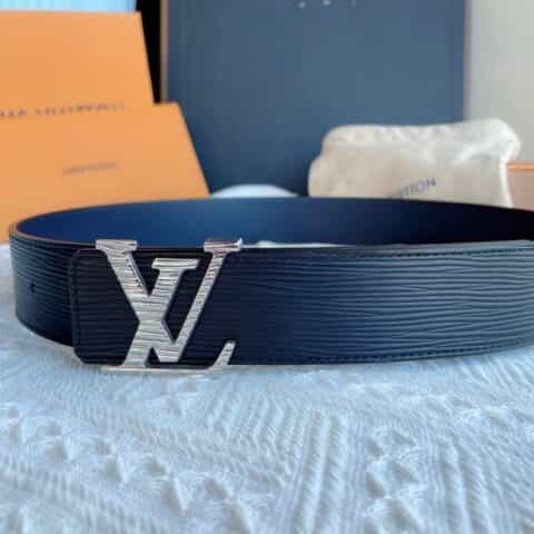 LV/路易威登   原单品质LV  Initiales. 40mm黑色水波纹腰带