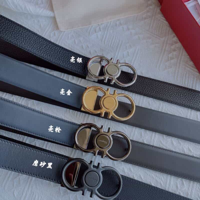 菲拉格慕   牛皮经手工精湛工艺男士3.5cm腰带