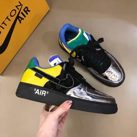 Loui* Vuitto* x OFF-WHITE x Nike 三方联名潮酷男士休闲运动鞋