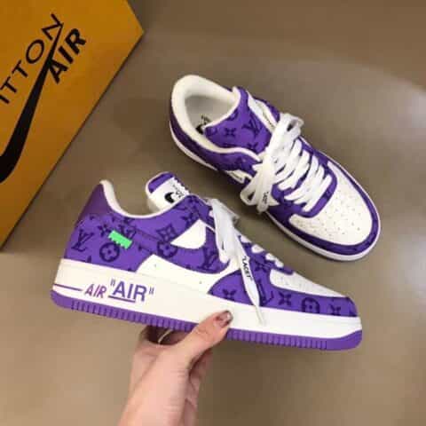 Loui* Vuitto* x OFF-WHITE x Nike 三方联名！潮酷男士休闲运动鞋