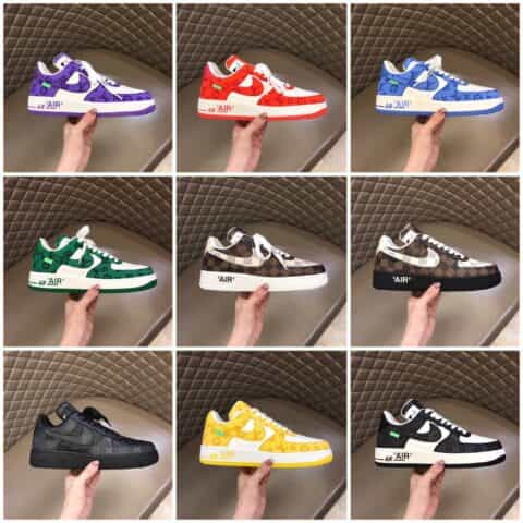 Loui* Vuitto* x OFF-WHITE x Nike 三方联名！潮酷男士休闲运动鞋
