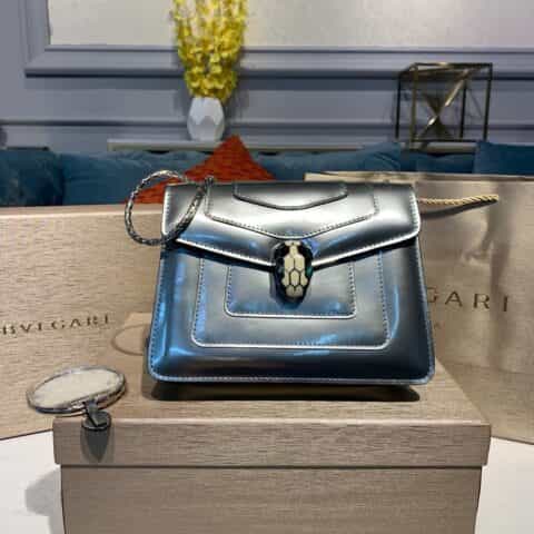 BVLGARI宝格丽意大利磨砂质感镜面小牛皮肩背包61879