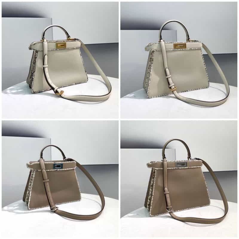 FENDI芬迪独家定制小牛皮PEEKABOO中号手袋